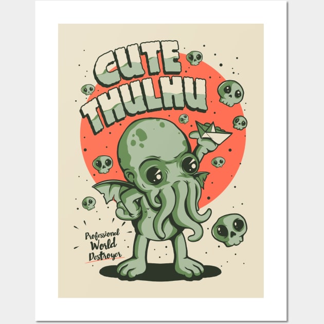 Cutethulhu! Wall Art by Ilustrata